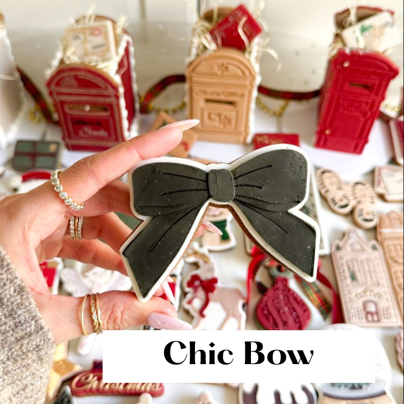 The Bow Collection Large – Set of 6 3D Cookie Stamp and Cutter - suitable for two tone effect