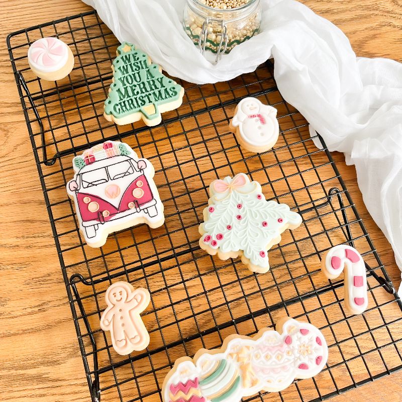 Mini Christmas Set of 4 Cookie Cutters and Stamps