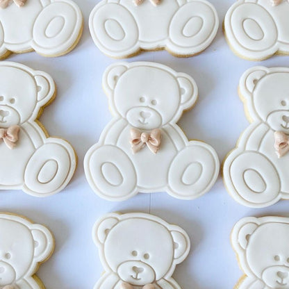 Sitting Teddy Bear Baby Shower Cookie Cutter and Stamp
