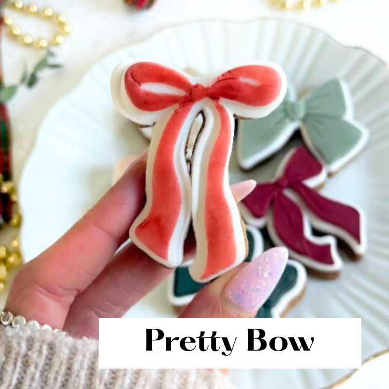 The Large Bow Collection – Set of 6 3D Cookie Stamp and Cutter - suitable for two tone effect