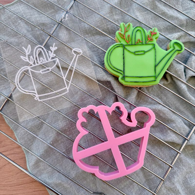 Watering Can Father's Day Cookie Cutter and Embosser