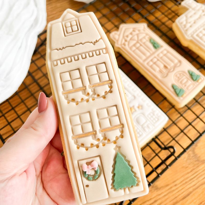 Christmas House Set Cookie Cutter and Stamp