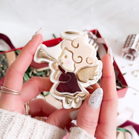 Angel Christmas Cookie Cutter and Stamp