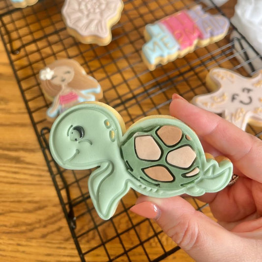 Turtle Under The Sea Cookie Cutter and Stamp