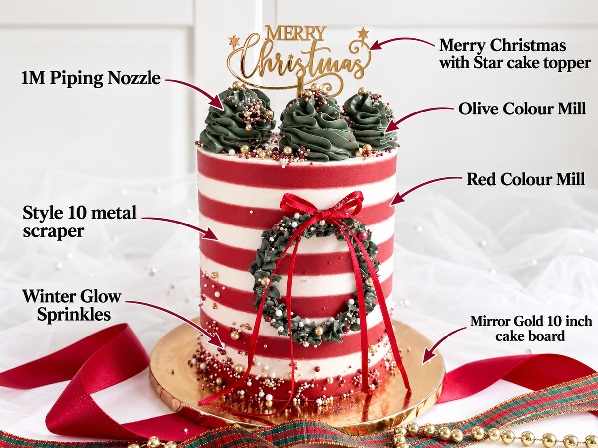 Shop the Look: Christmas Striped Cake Decorating Bundle