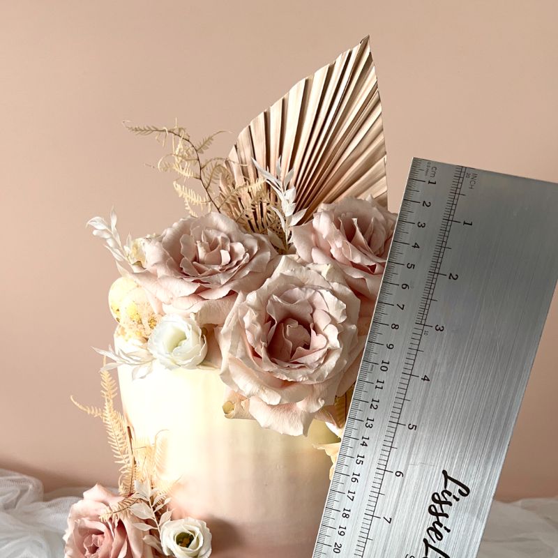 Style 0 XL Metal Rectangle Double Edged Cake Scraper