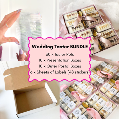 Wedding Taster Bundle (Taster Pots, Presentation Boxes, Postal Boxes and Custom Labels)