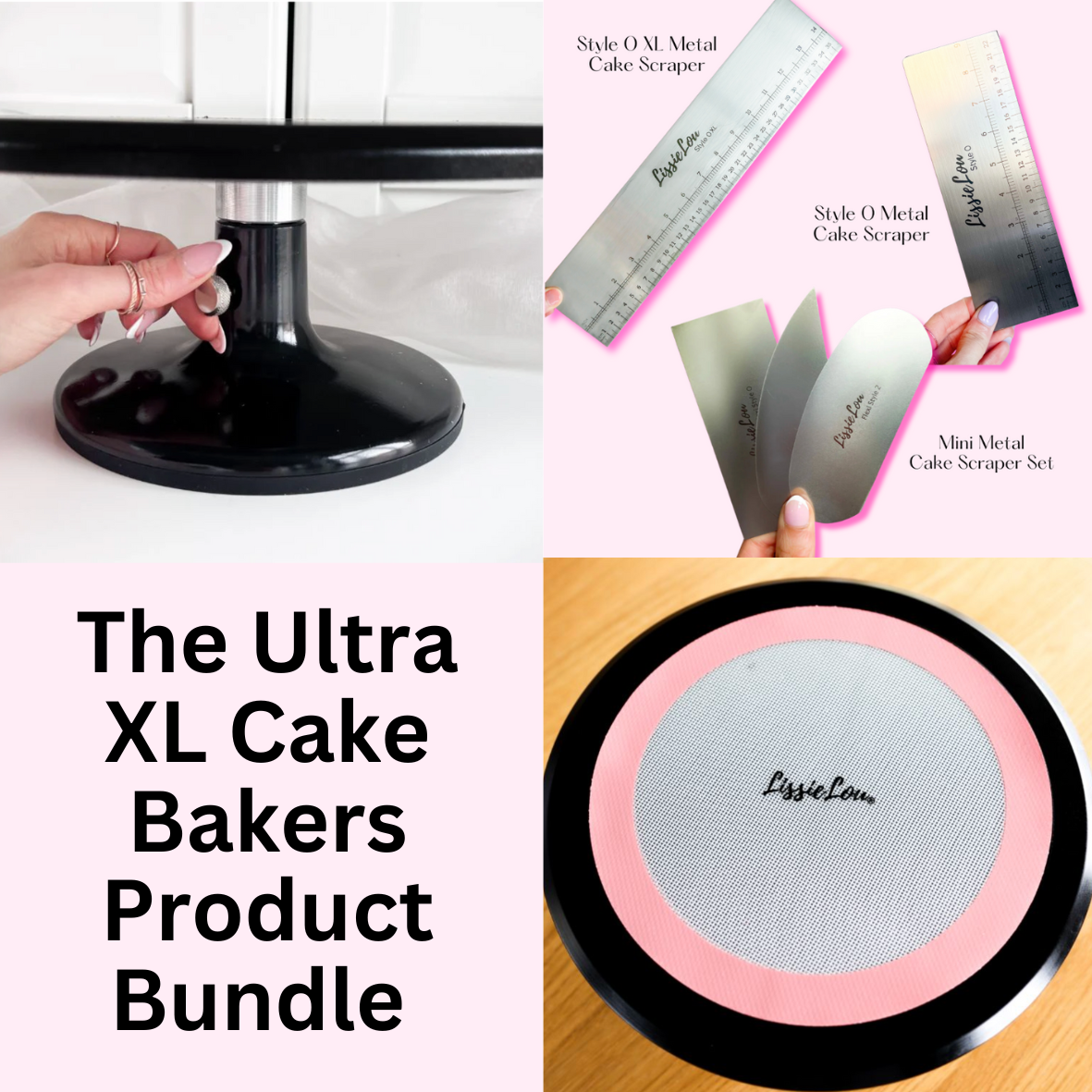 The Ultra XL Cake Bakers Product Bundle OFFER - Turntable with Stop Lock Mechanism