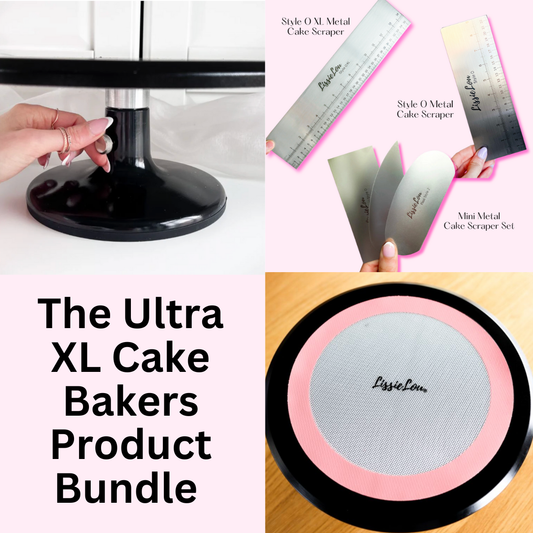 The Ultra XL Cake Bakers Product Bundle OFFER - Turntable with Stop Lock Mechanism