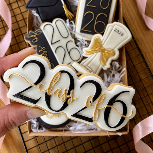 Class of 2026 in Verity Font Teacher Graduation Cookie Cutter and Embosser