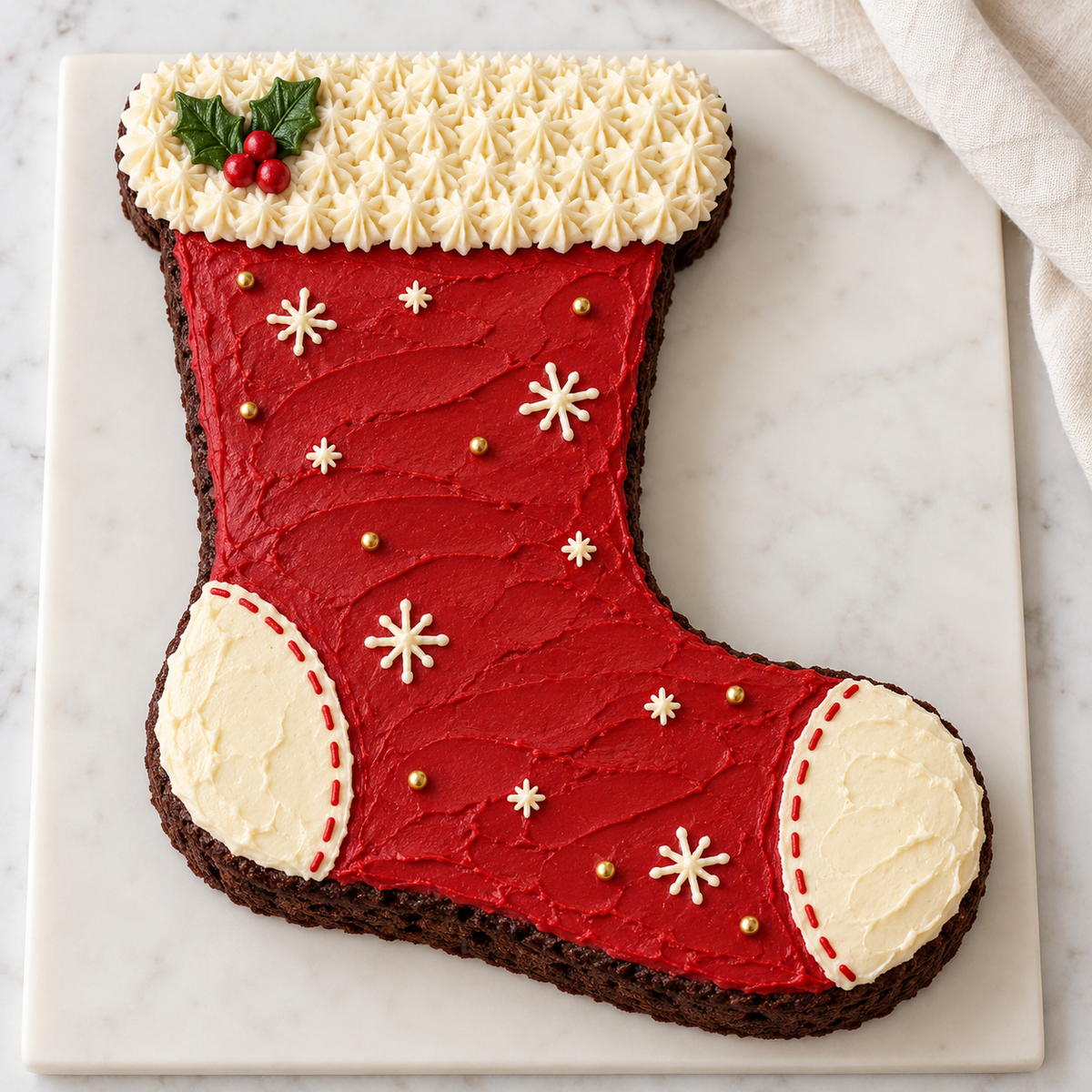 Christmas Stocking Cake Shape – Reusable Acrylic Template for Festive Bakes