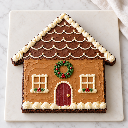 Christmas Gingerbread House Cake Shape – Reusable Acrylic Template for Festive Bakes