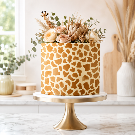 Giraffe Print Cake Stencil - 2 sizes available