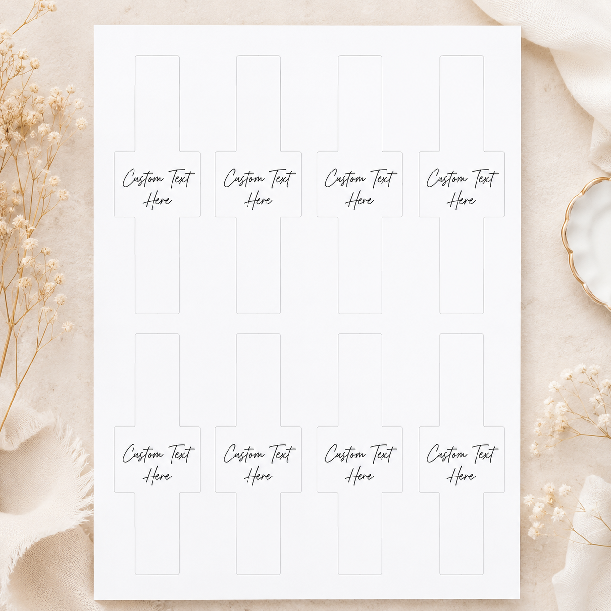 Custom Stickers for Wedding Cake Taster Pots - 1 Sheet (8 stickers)