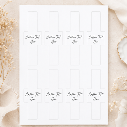 Custom Stickers for Wedding Cake Taster Pots - 1 Sheet (8 stickers)
