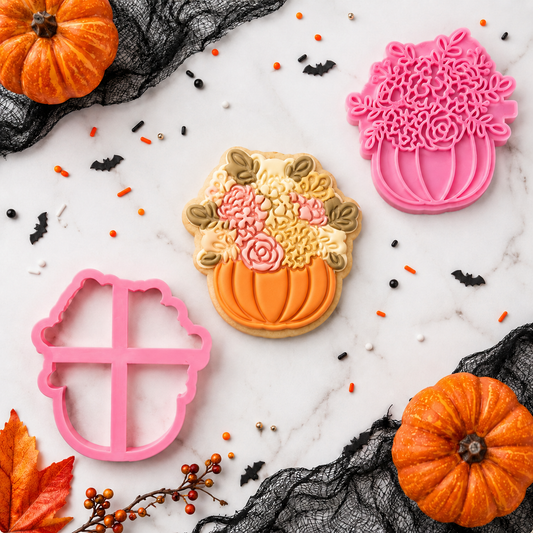 Pumpkin Bouquet Halloween Cookie Cutter and Stamp