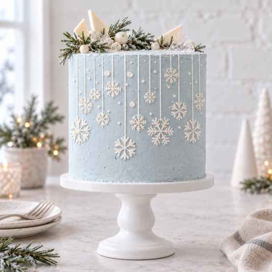 Hanging Snowflake Cake Stencil - Full Size Design