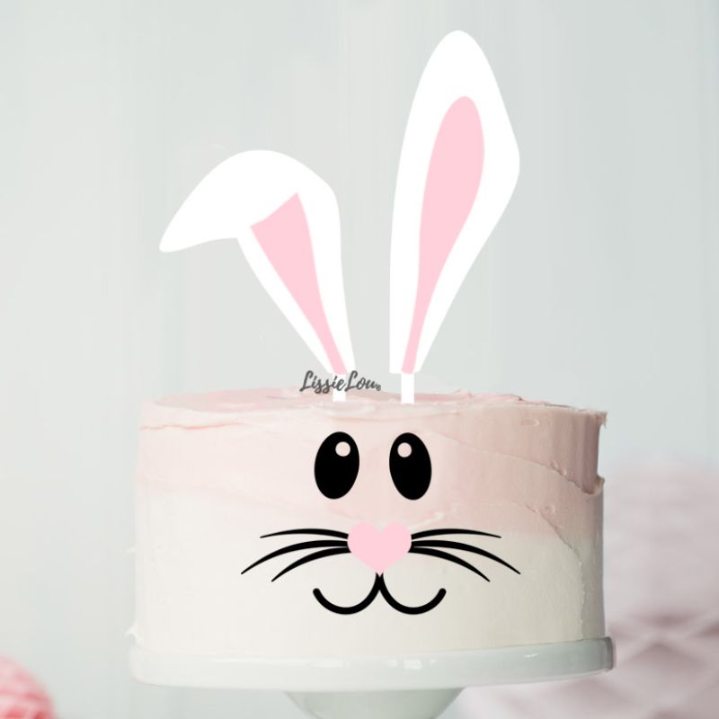 Easter Bunny Ear Cake Kit Topper 