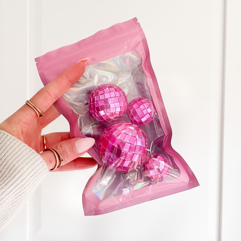 Disco Cake Balls - Mirror Hot Pink