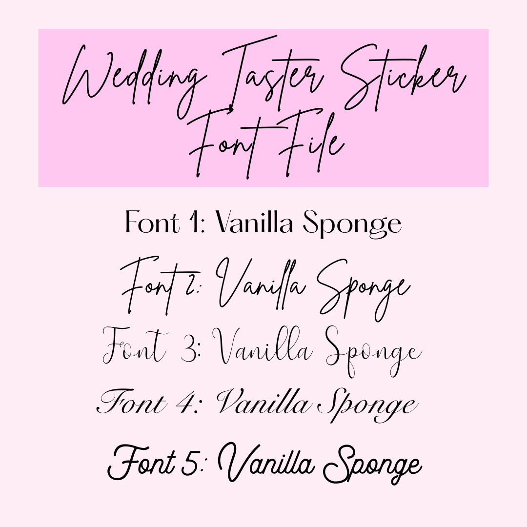 Wedding Taster Font