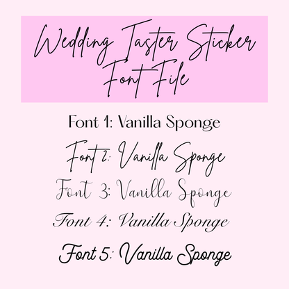 Wedding Taster Font