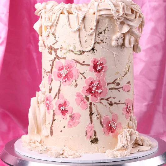 Arcadia Double Layer Full Wrap Cake Stencil design by Save Me Some Sweets