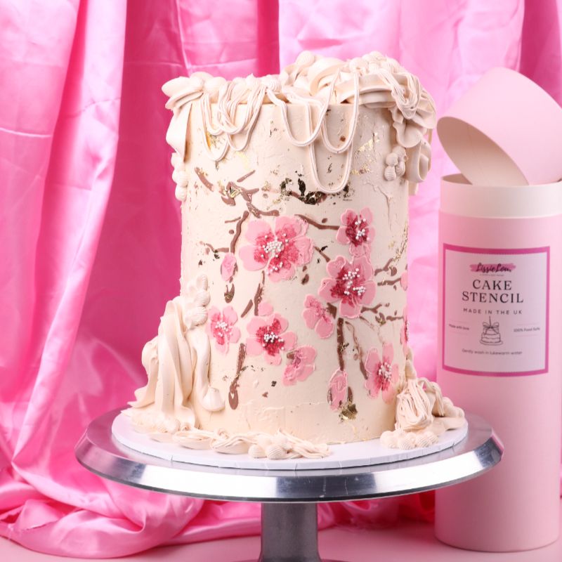 Arcadia Double Layer Full Wrap Cake Stencil design by Save Me Some Sweets