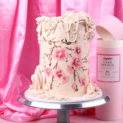 Arcadia Double Layer Full Wrap Cake Stencil design by Save Me Some Sweets