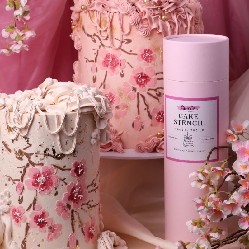 Arcadia Double Layer Full Wrap Cake Stencil design by Save Me Some Sweets