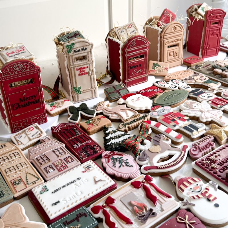 Letters For Santa Rounded Christmas Letterbox Postbox Cookie Cutter and Embosser