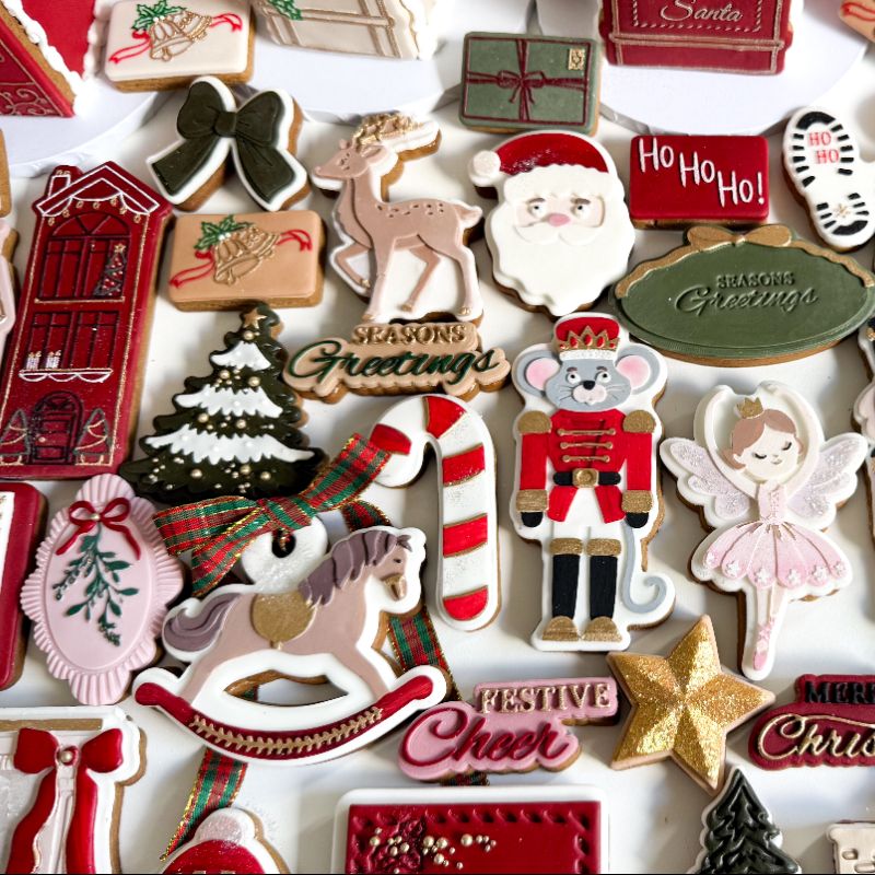 Reindeer Christmas 3D Cookie Stamp and Cutter by ChellBells Cakes - suitable for two tone effect