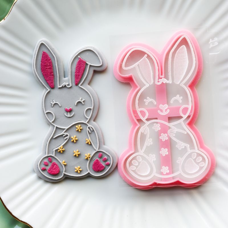 Easter Rabbit Cookie Cutter and Embosser