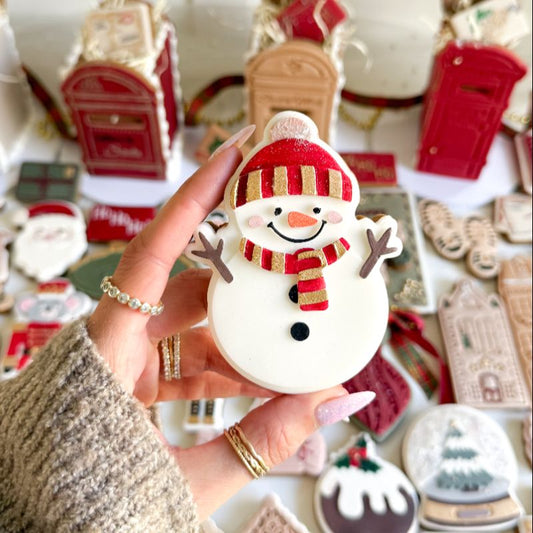 Snowman Christmas 3D Cookie Stamp and Cutter - suitable for two tone effect