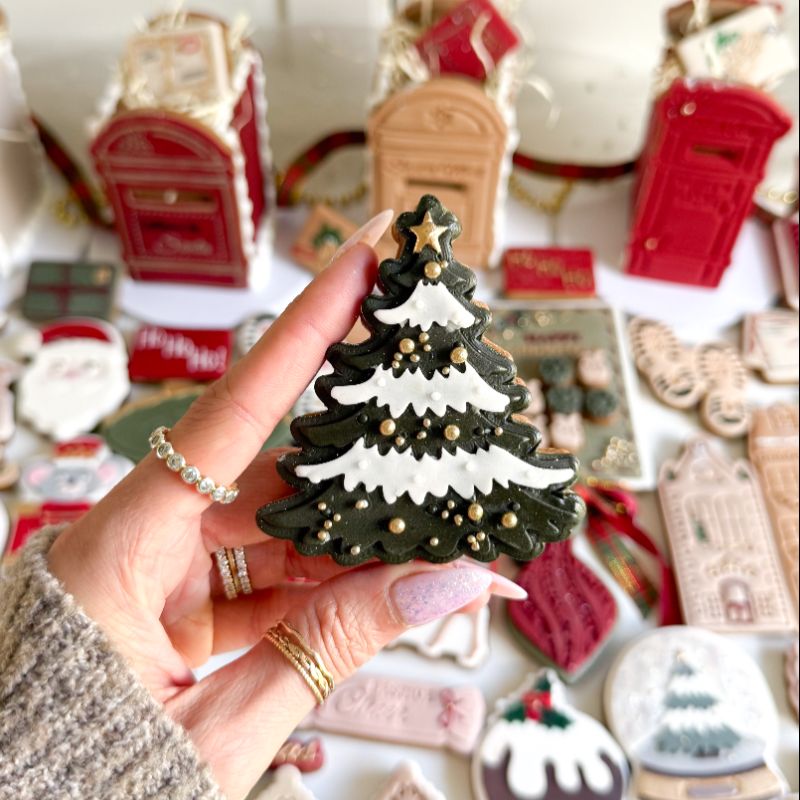 Christmas Tree 3D Cookie Stamp and Cutter - suitable for two tone effect