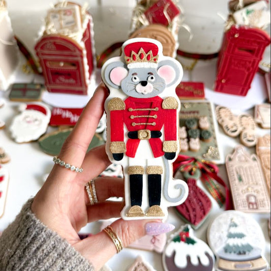Mouse King Nutcracker Christmas 3D Cookie Stamp and Cutter - suitable for two tone effect