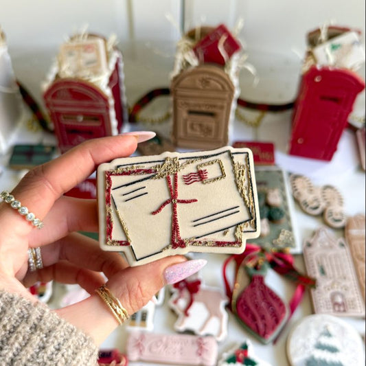 Stack of Letters Christmas Cookie Embosser and Cutter