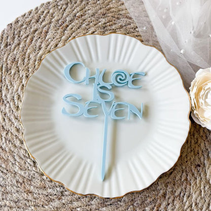 Maui Font Custom Cake Topper or Cake Motif Premium 3mm Acrylic or Birch Wood