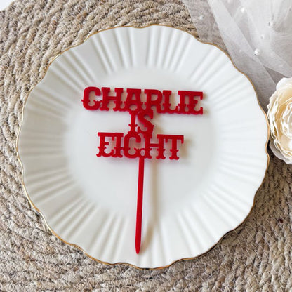 Circus Font Custom Cake Topper or Cake Motif Premium 3mm Acrylic or Birch Wood