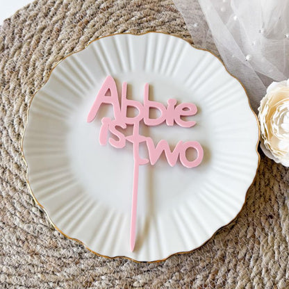 Pig Font Custom Cake Topper or Cake Motif Premium 3mm Acrylic or Birch Wood