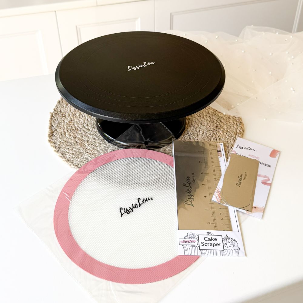 The Ultimate Cake Bakers Product Bundle OFFER Turntable and Scrapers