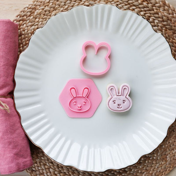 Mini Easter Bunny Face Cookie Cutter and Stamp