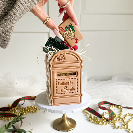 Letters for Santa Rounded Christmas Letterbox Postbox Cookie Cutter and Stamp