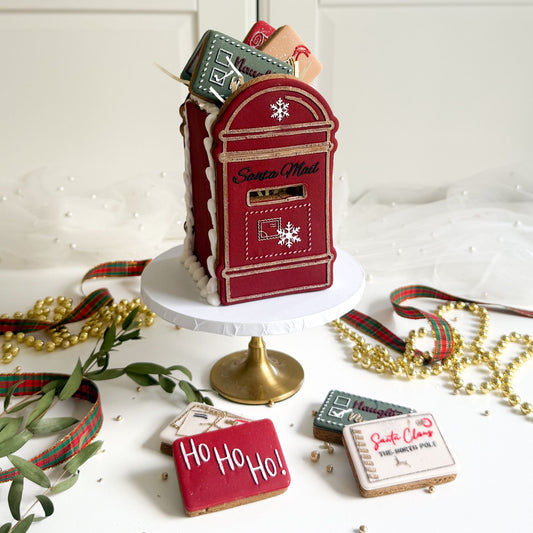 Santa Mail Rounded Christmas Letterbox Postbox Cookie Cutter and Embosser