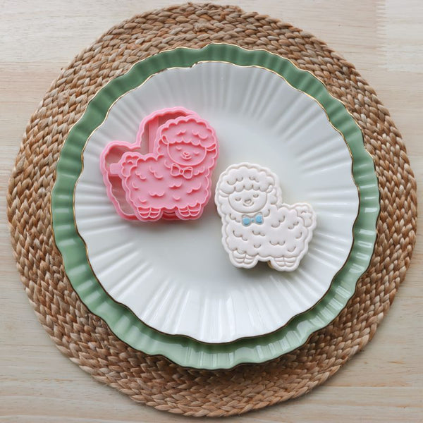 Lamb Sheep Farm Yard Cookie Cutter and Stamp
