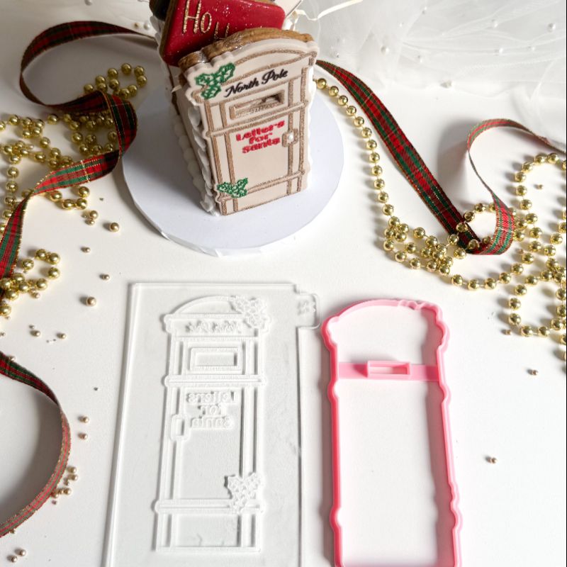 North Pole Christmas Letterbox Postbox Cookie Cutter and Embosser