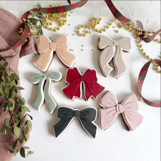 The Large Bow Collection – Set of 6 3D Cookie Stamp and Cutter