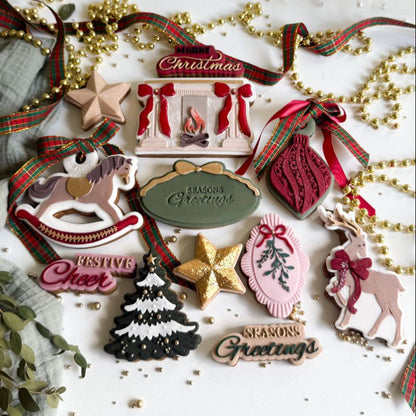 Christmas Bundle of 3D Stamps and Cutters by ChellBells Cakes Large - Set of 12 items