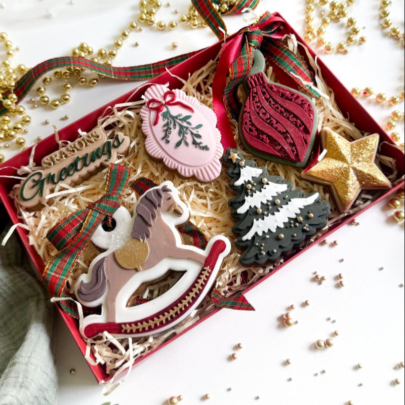 Christmas Bundle of 3D Stamps and Cutters by ChellBells Cakes Small - Set of 12 items