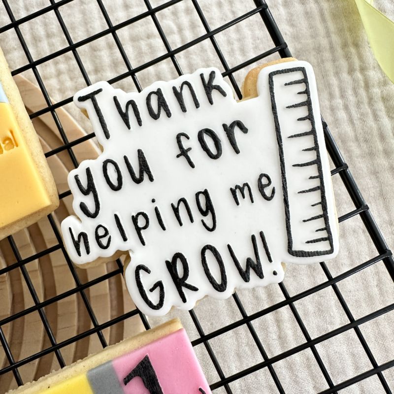 Thank you For Helping Me Grow Teacher Cookie Cutter and Embosser