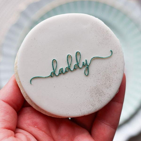 Mini Daddy in Verity Font Father's Day Cookie Cutter and Embosser